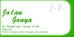 jolan gonya business card